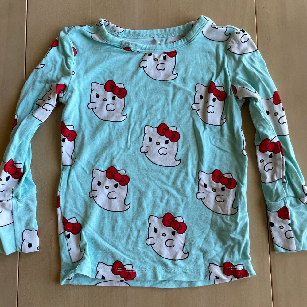 Posh Peanut Bamboo Hello Kitty Halloween Ghosts PJs Pajamas - Size 2T - Picture 5 of 10